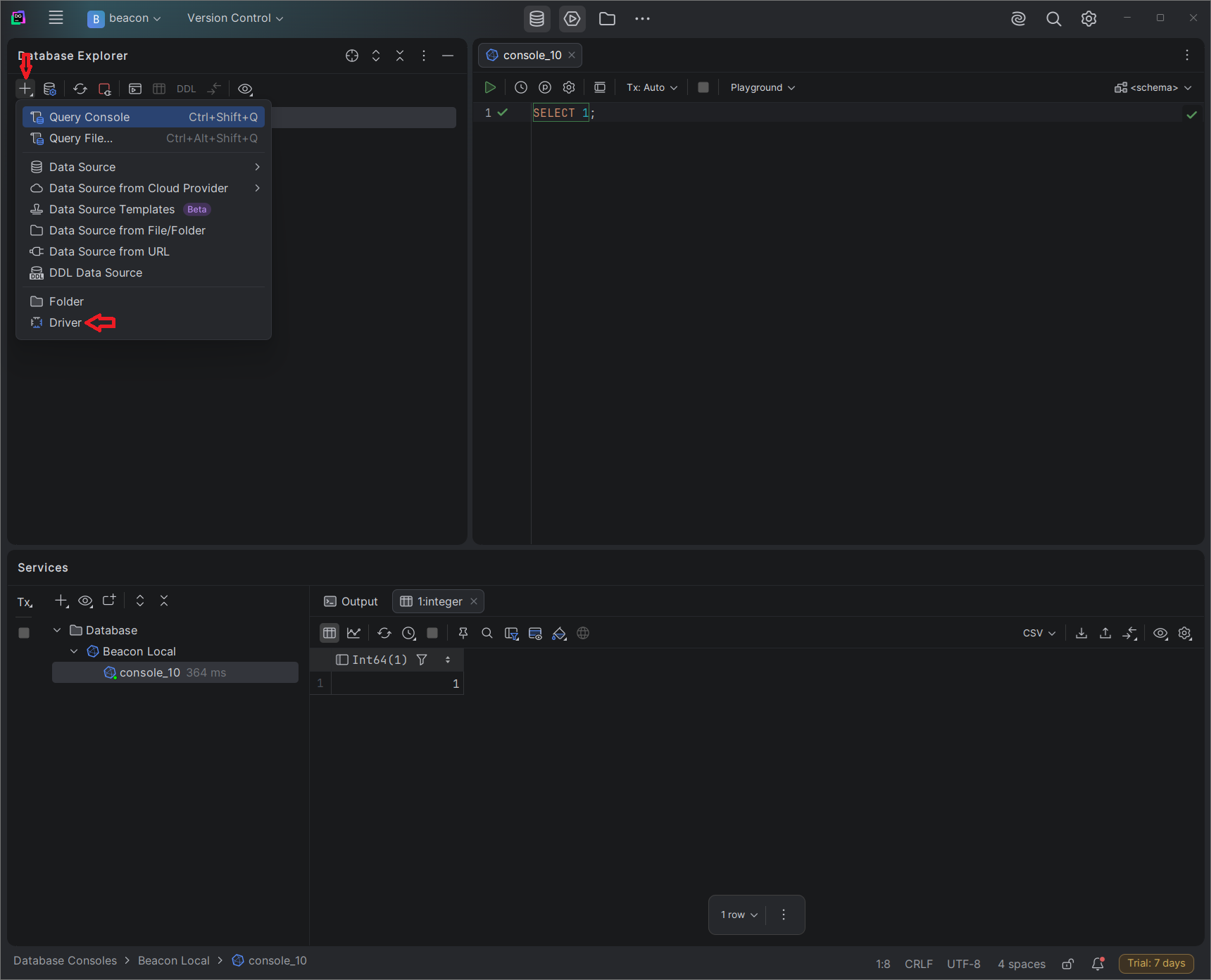 DataGrip Driver Manager